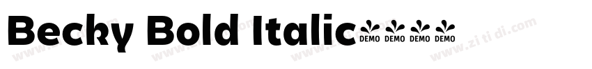 Becky Bold Italic字体转换